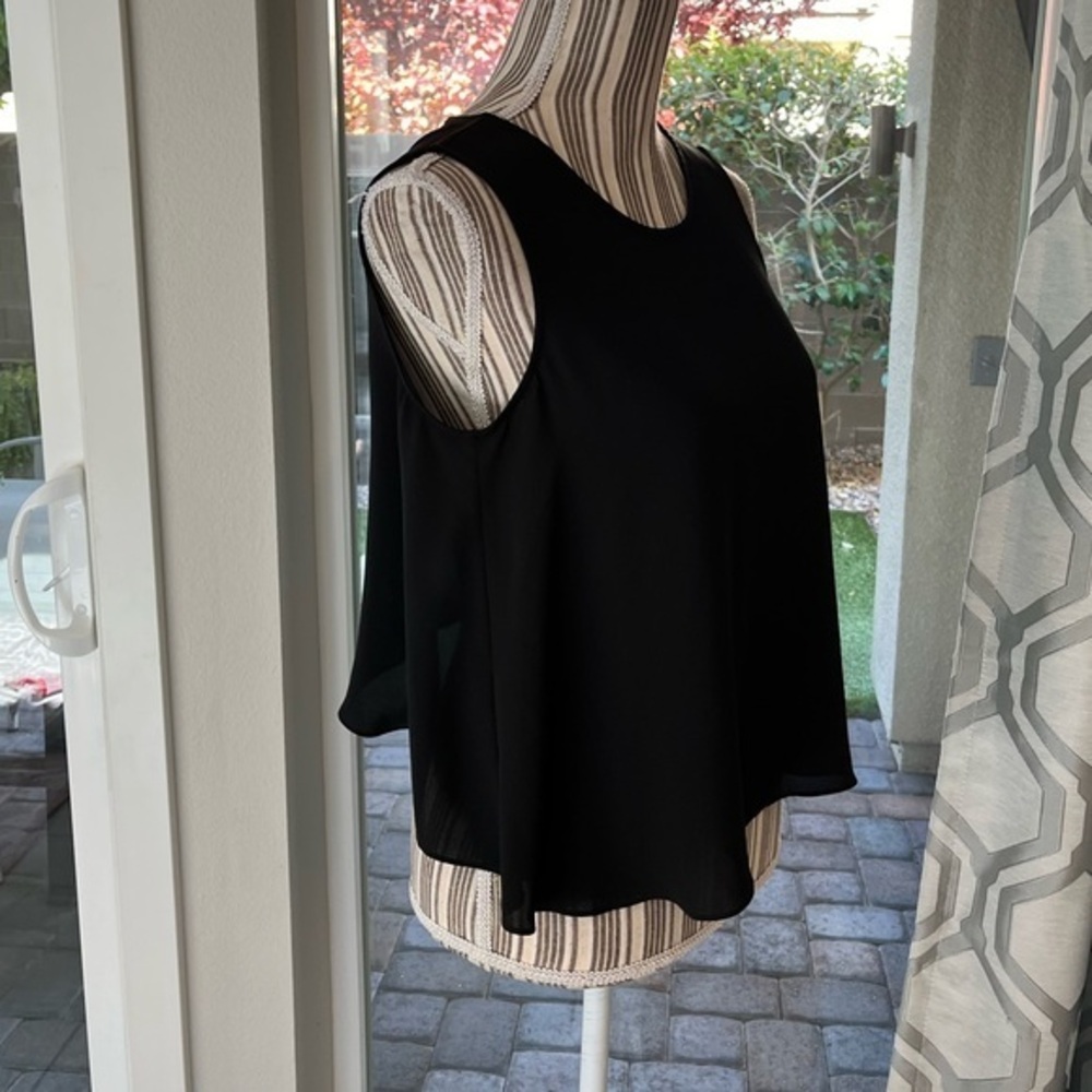 BCBGMaxAzria Makinzie Sleeveless Peek-a-boo back top